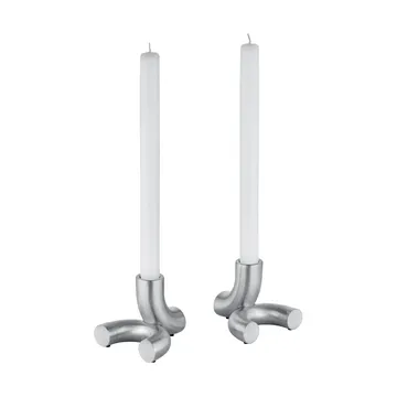 Doodle candle holder - Matte stainless steel - blomus