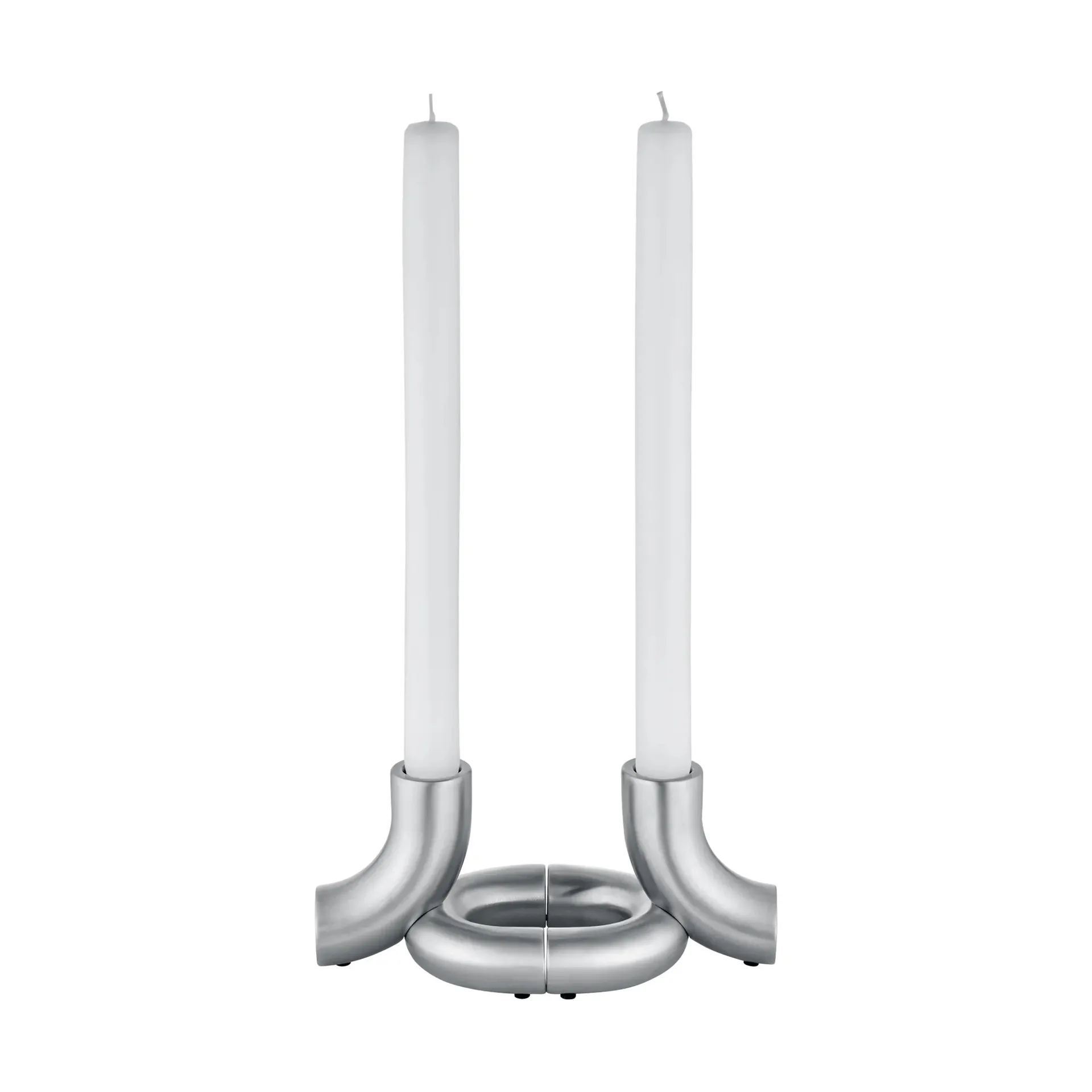 Doodle candle holder, Matte stainless steel blomus