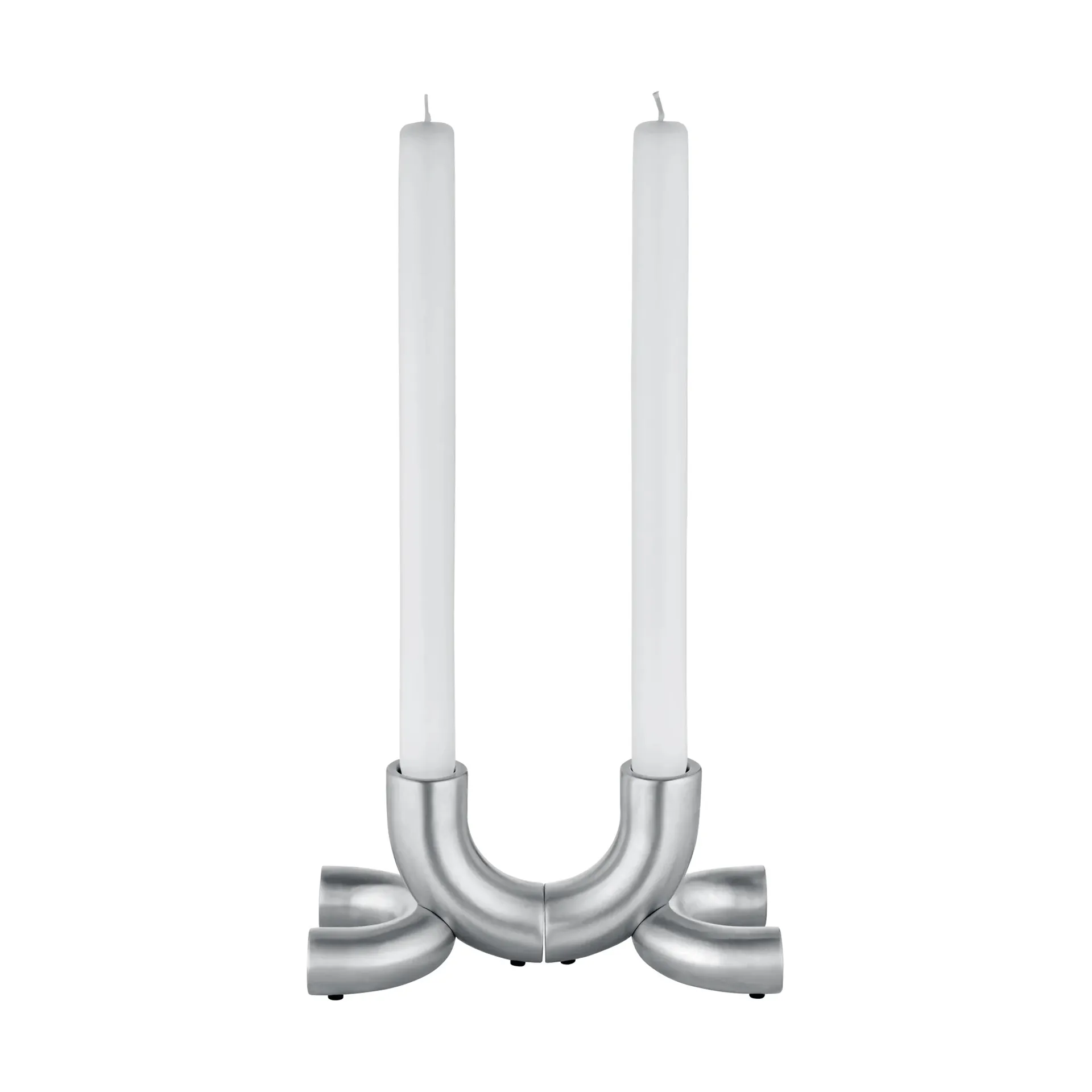 Doodle candle holder, Matte stainless steel blomus