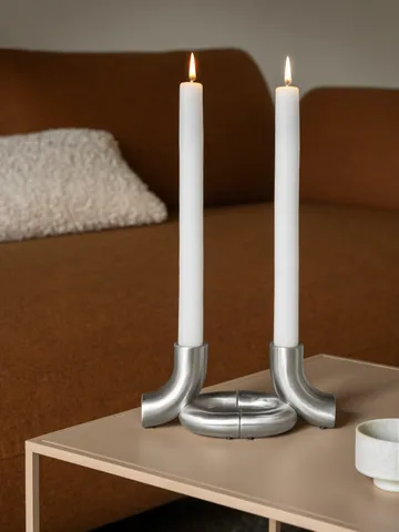 Doodle candle holder - Matte stainless steel - blomus