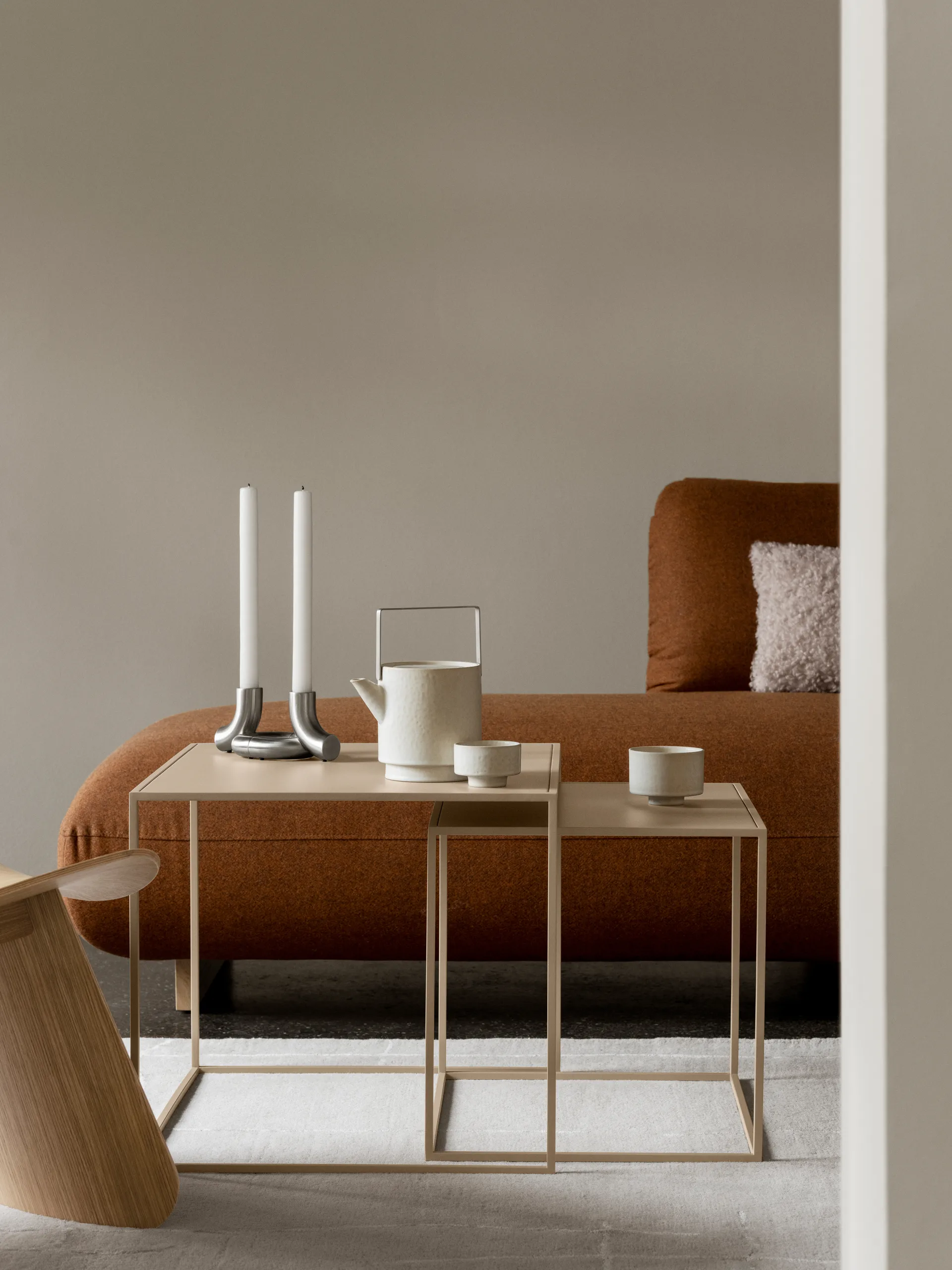 Doodle candle holder, Matte stainless steel blomus