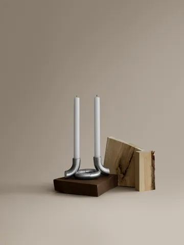 Doodle candle holder - Matte stainless steel - blomus