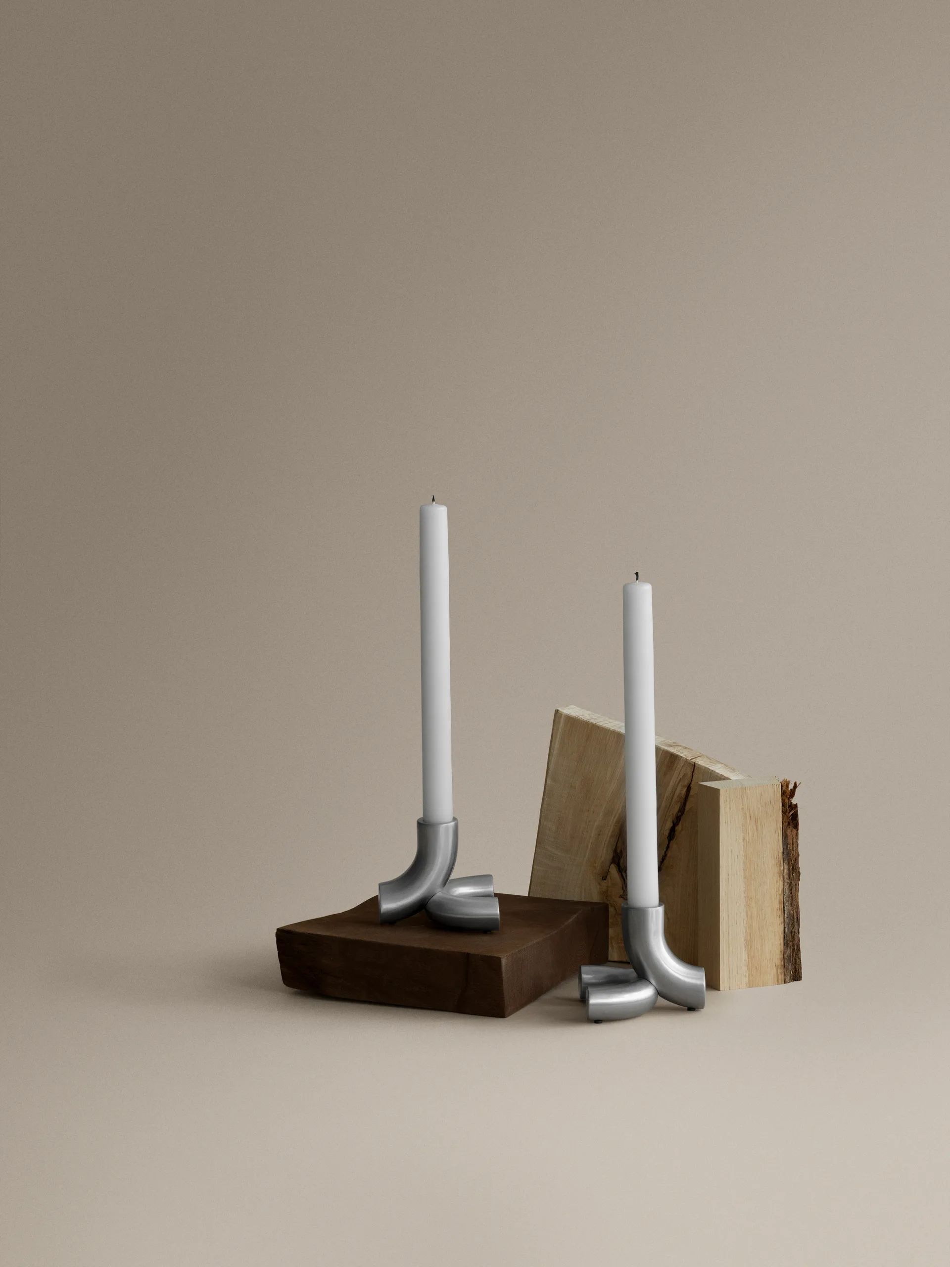 Doodle candle holder, Matte stainless steel blomus