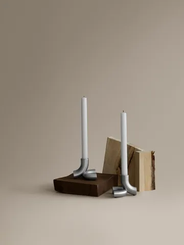 Doodle candle holder - Matte stainless steel - blomus