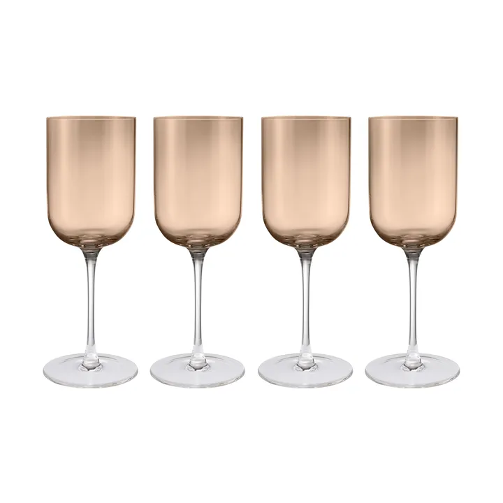 Fuumi red wine glass 40 cl 4-pack - Coffee-clear - blomus