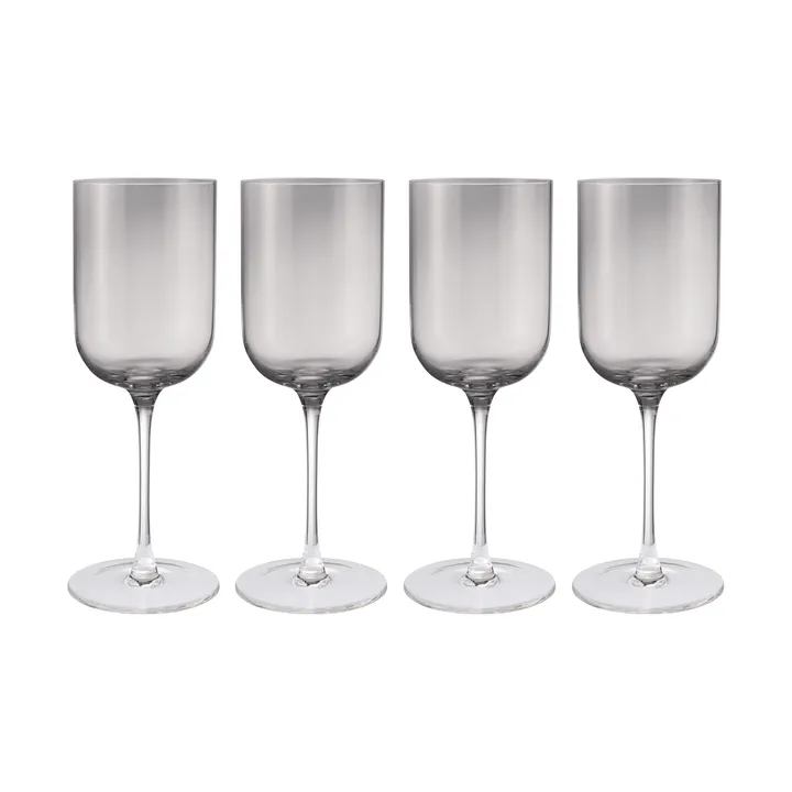 Fuumi red wine glass 40 cl 4-pack - Smoke-clear - blomus