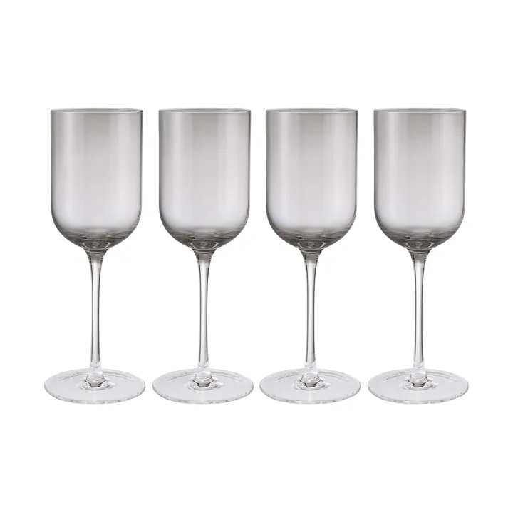 Fuumi wine glass 31 cl 4-pack - Smoke-clear - blomus