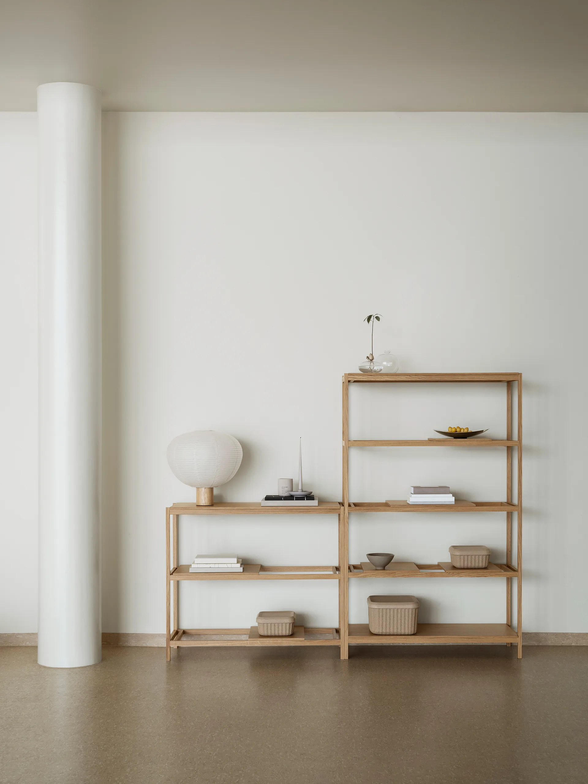 Kami table lamp, Oak, Ø46 cm blomus