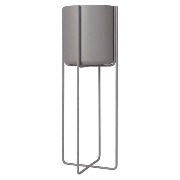 Kena flower pot M h80,5 cm Ø29 cm - steel grey (dark grey) - blomus