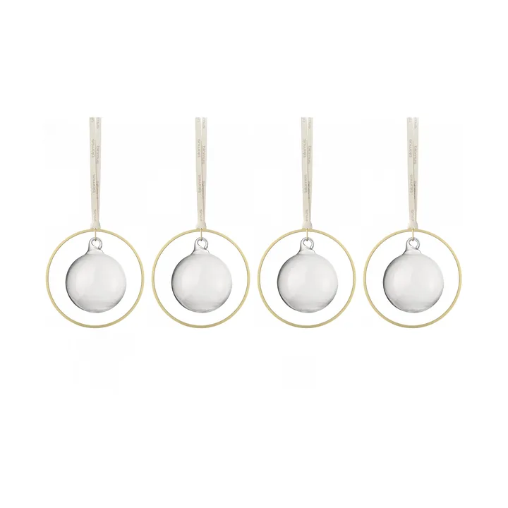 KITAI Christmas bauble 8,5 cm 4-pack - Clear - blomus