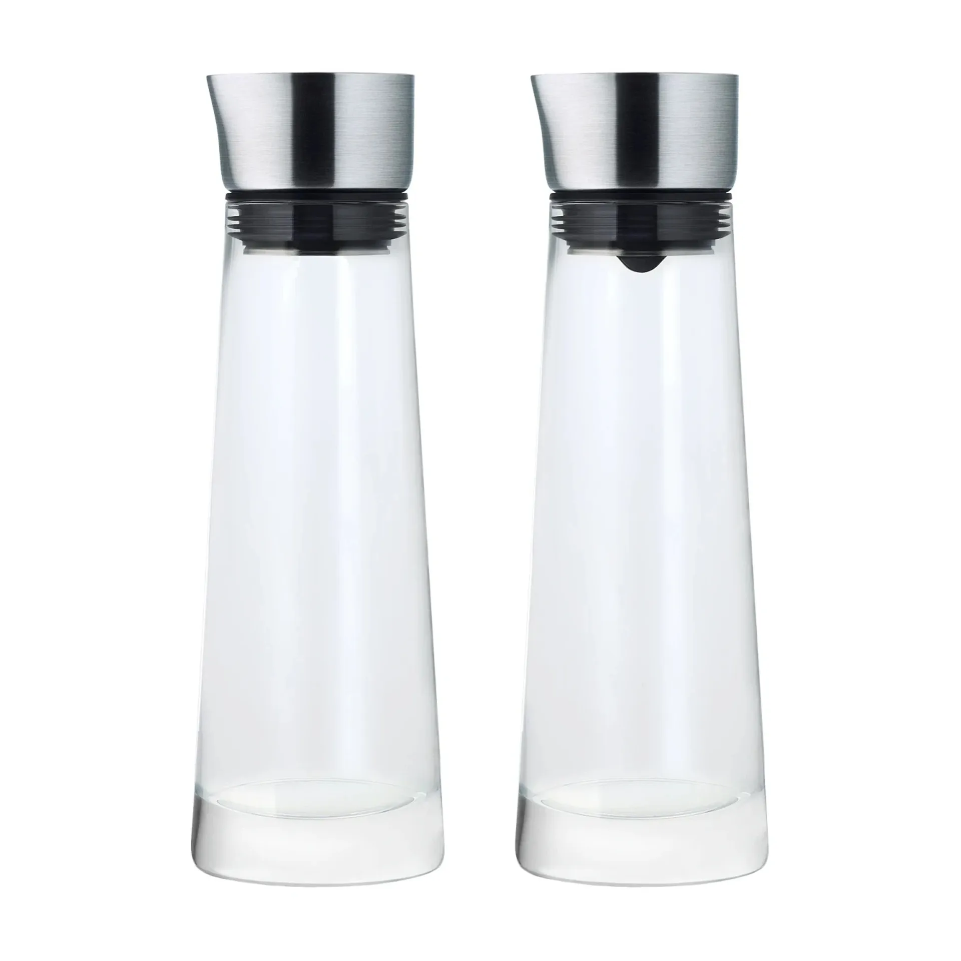 Macchiato set sugar bowl and milk jug, Glass-stainless steel blomus