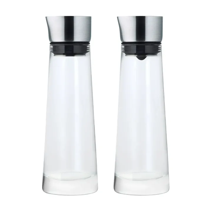 Macchiato set sugar bowl and milk jug - Glass-stainless steel - blomus