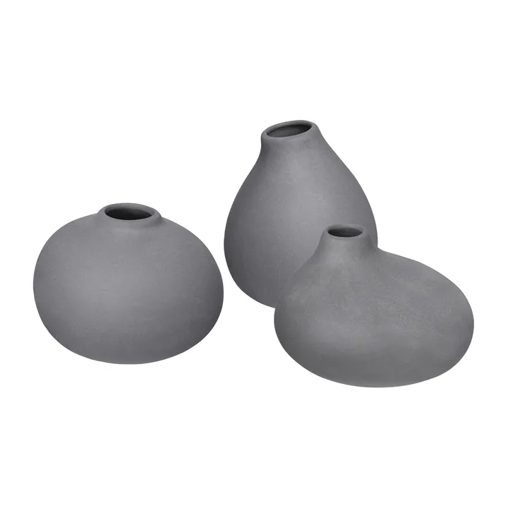 Nona vase 3-pack - Pewter - blomus