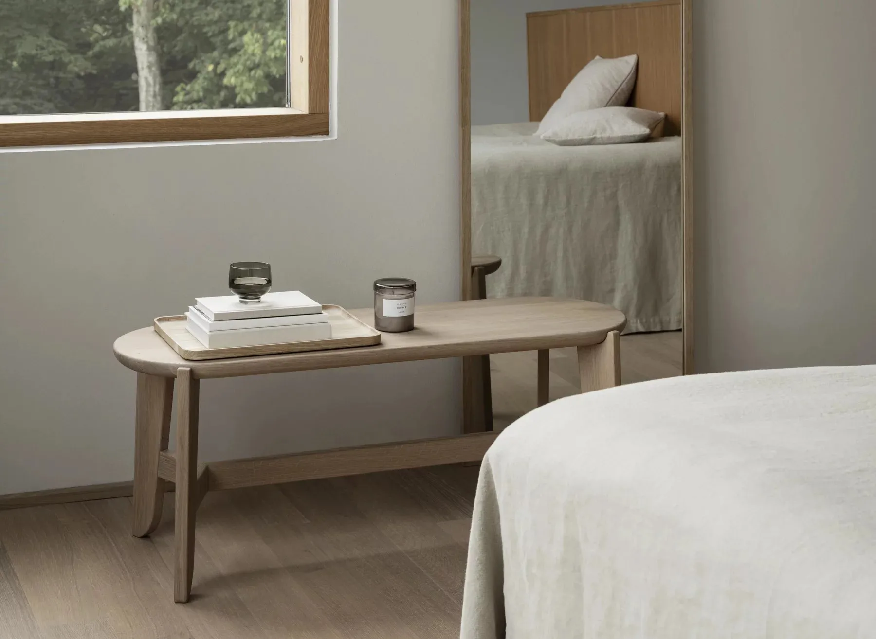OKU tray L 40x30 cm, Oak blomus