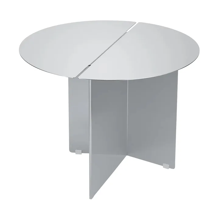 ORU side table M Ø50 cm - Matte stainless steel - blomus