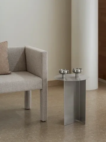 ORU side table S Ø35 cm - Matte stainless steel - blomus