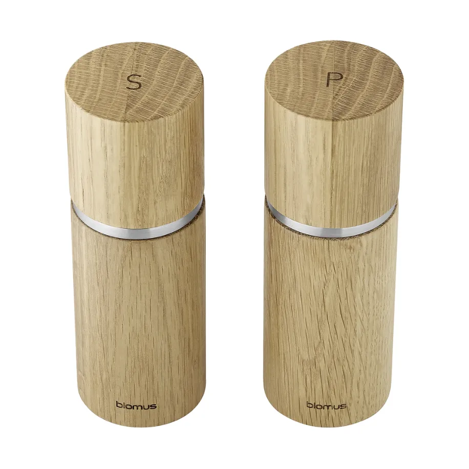 Pepe Salt and Pepper Grinder Set 15 cm, Oak blomus