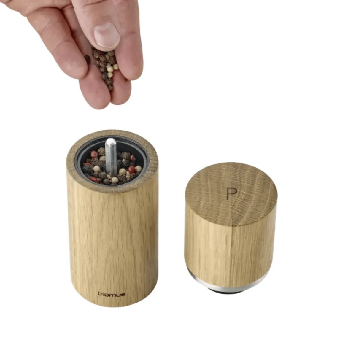 Pepe Salt and Pepper Grinder Set 15 cm, Oak blomus