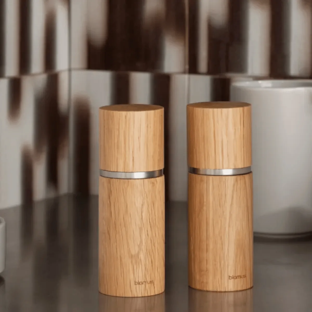 Pepe Salt and Pepper Grinder Set 15 cm, Oak blomus