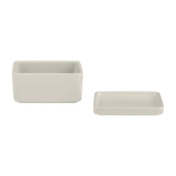 Pilar butter dish - storage box 250 ml - Moonbeam - blomus