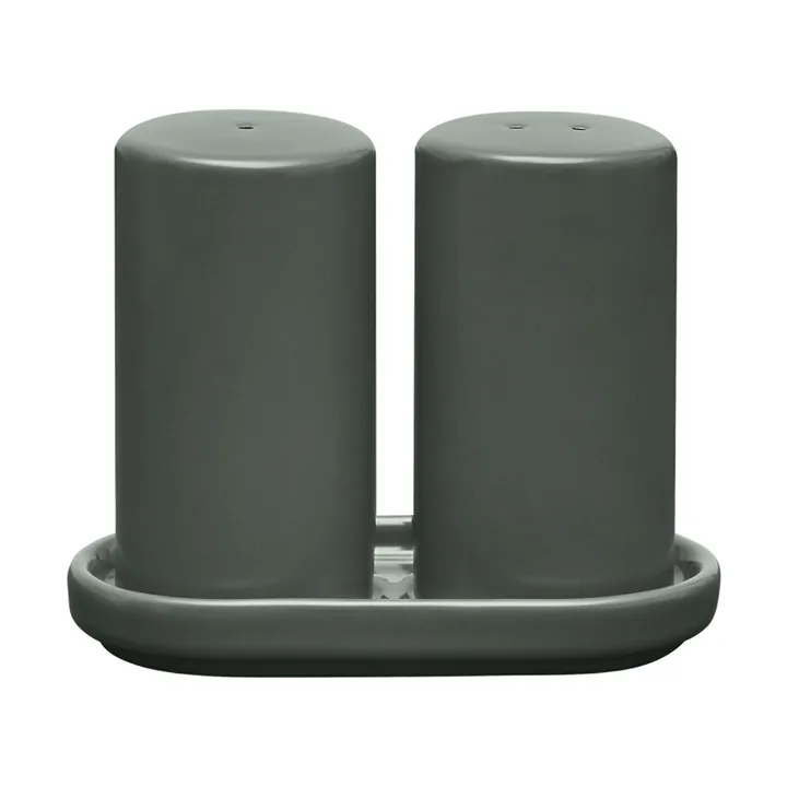 Pilar salt and pepper shakers, set of 2 - Agave Green, Ø4.5×11.5 cm - blomus