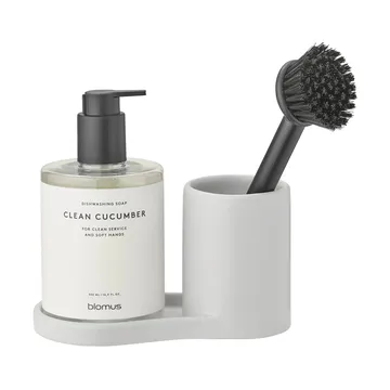 Piro dish brush and soap holder - Satellite - blomus