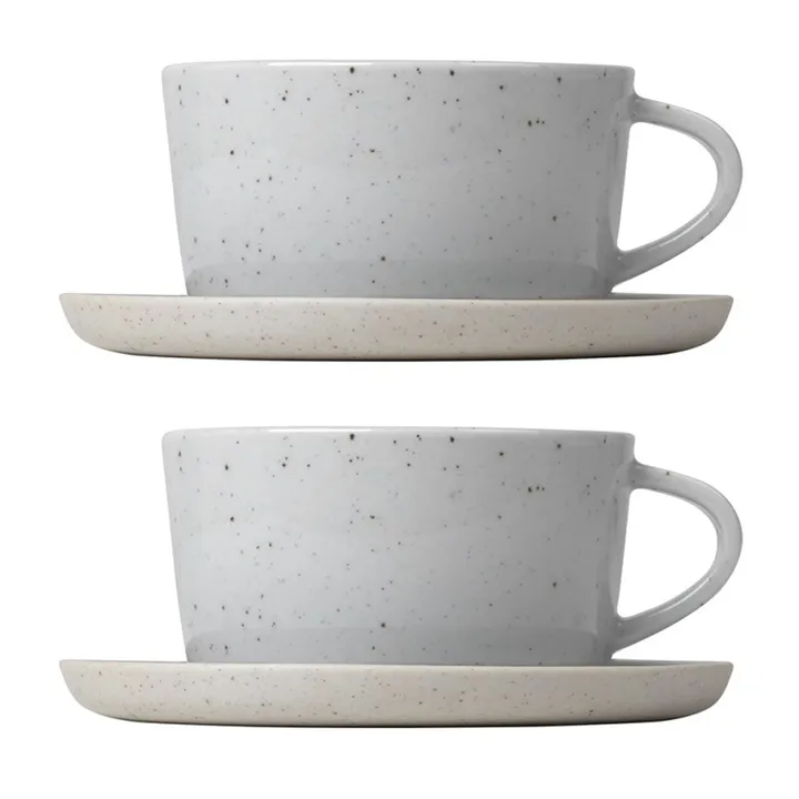 Sablo tea cup with saucer 25 cl 2-pack - Cloud - blomus