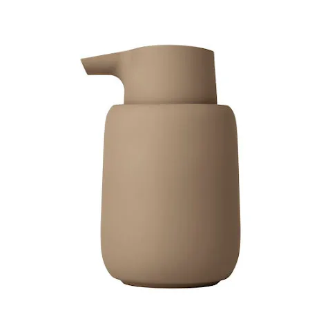 Sono soap pump ceramic Ø8.5 cm - Brown - blomus