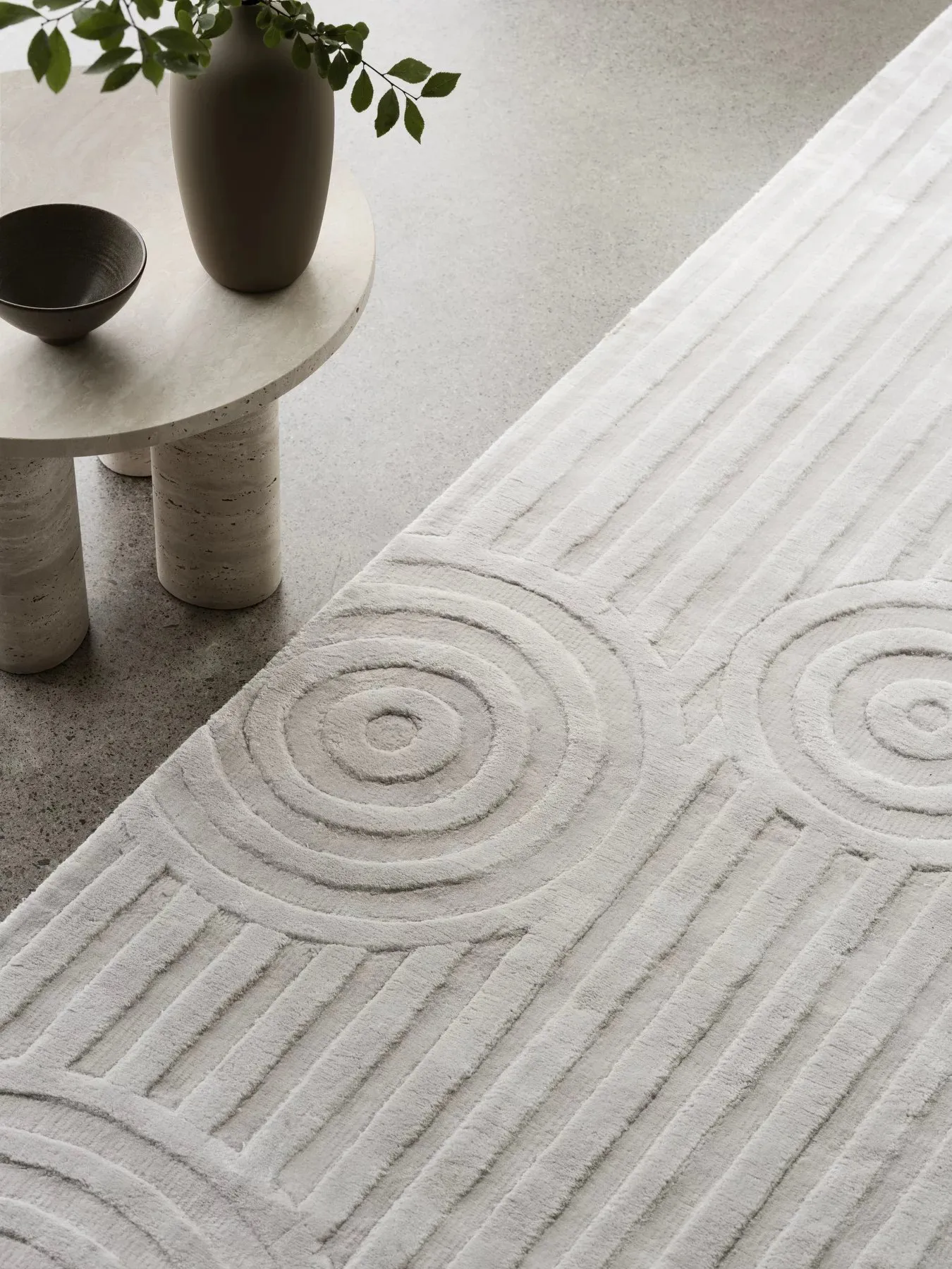 Uzu rug M 160x240 cm, Beige blomus