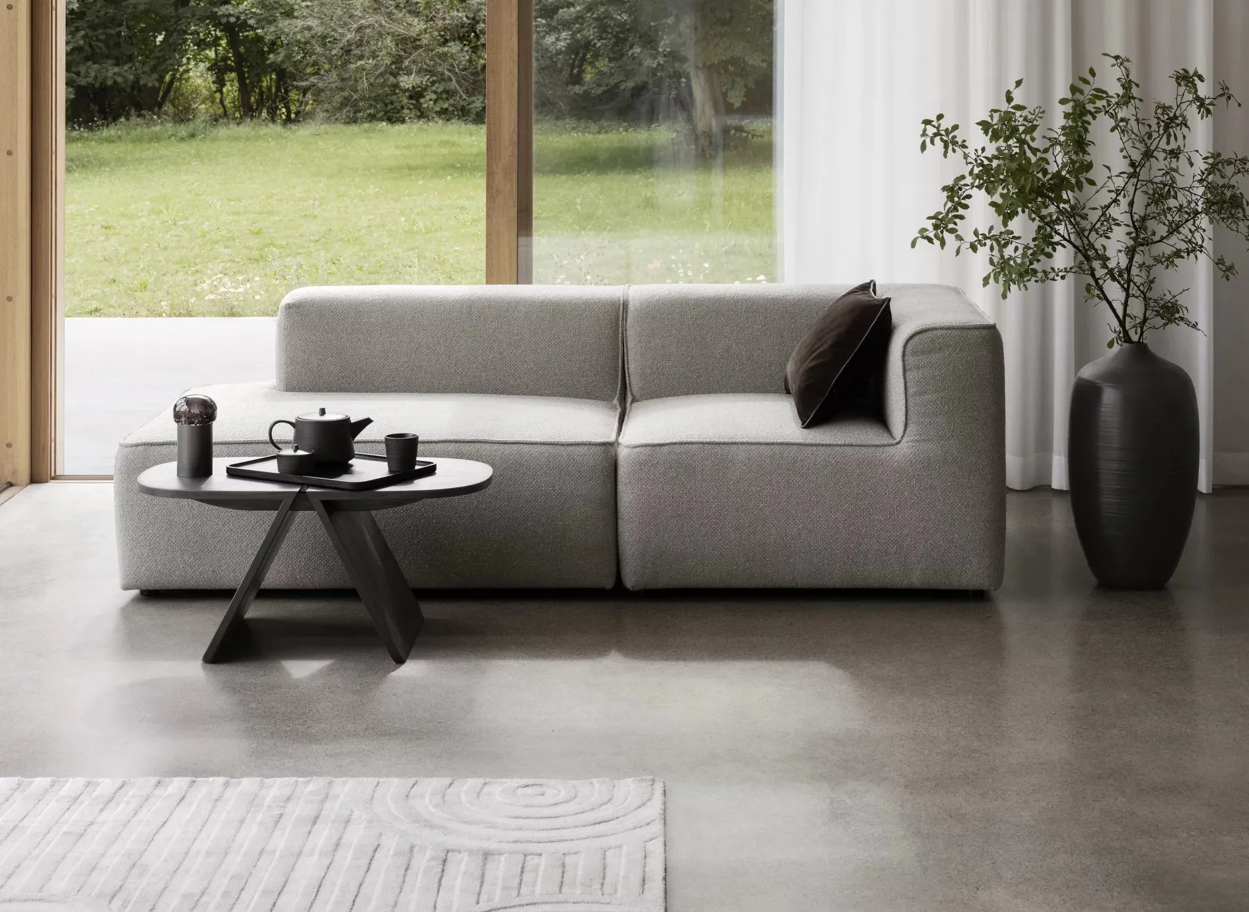 Uzu rug M 160x240 cm, Beige blomus