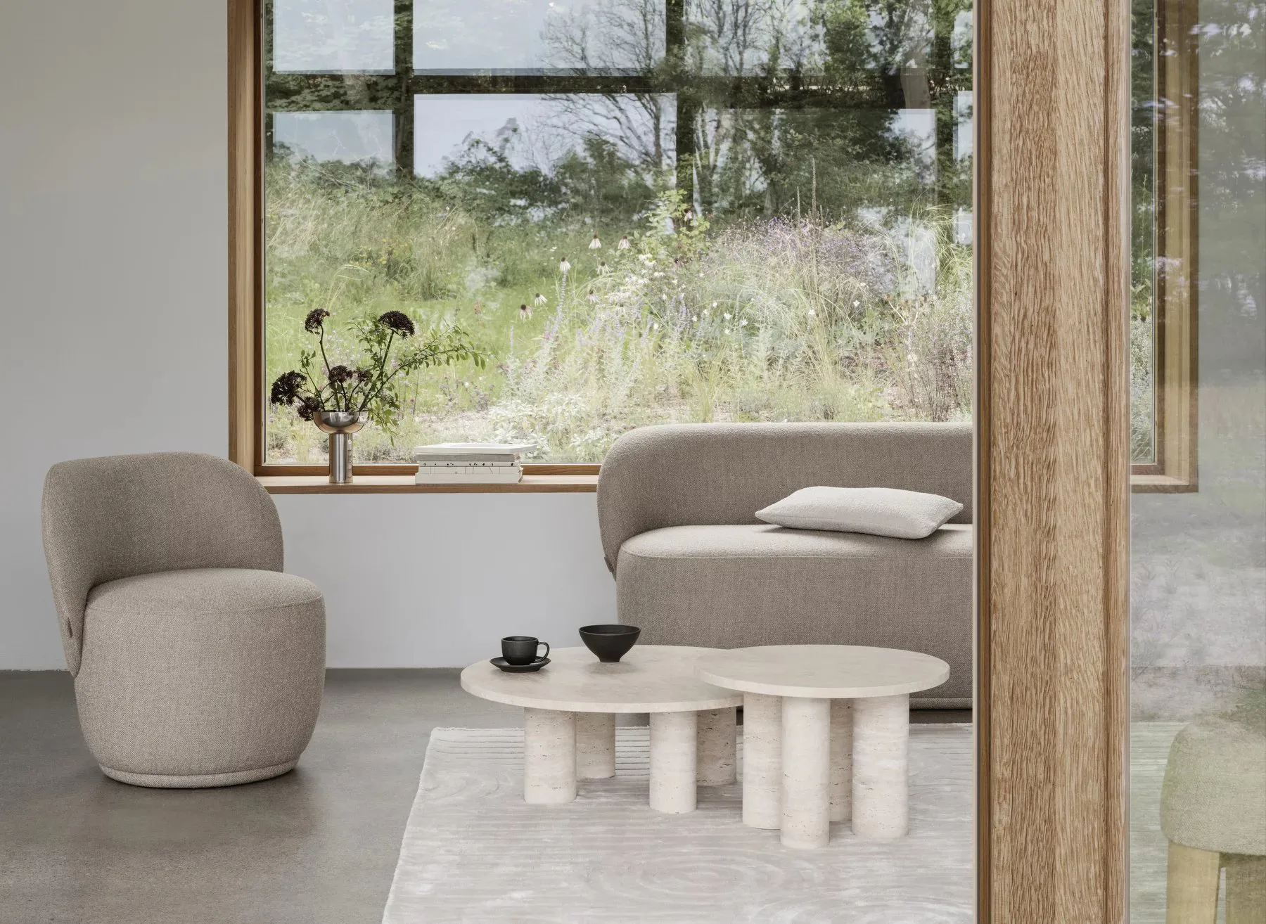 Uzu rug M 160x240 cm, Beige blomus