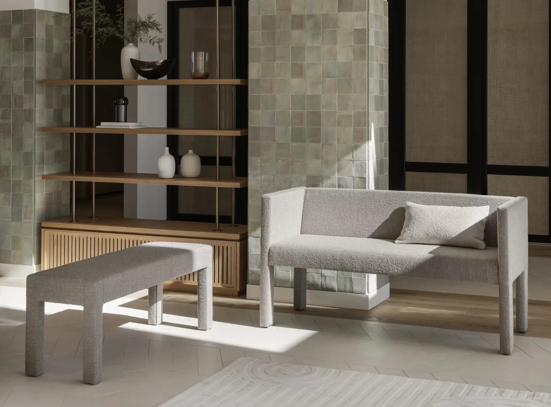 Uzu rug M 160x240 cm, Beige blomus