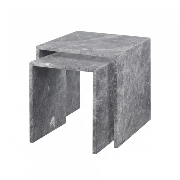Varu side table 2 pieces - Tundra gray - blomus