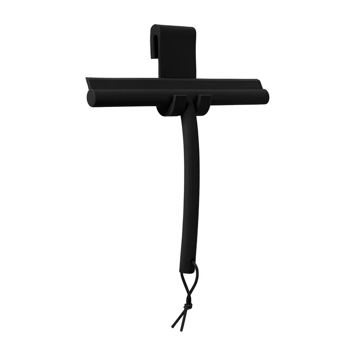 Vipo shower scraper with hook - Black - blomus