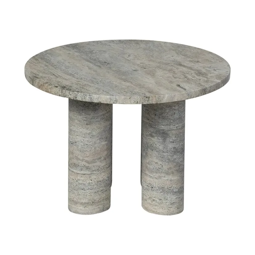 Volos side table S Ø52 cm, Silver Travertine blomus