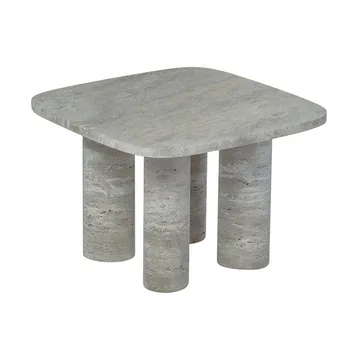 Volos side table S 52x52 cm - Silver Travertine - blomus