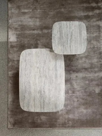 Volos side table S 52x52 cm - Silver Travertine - blomus