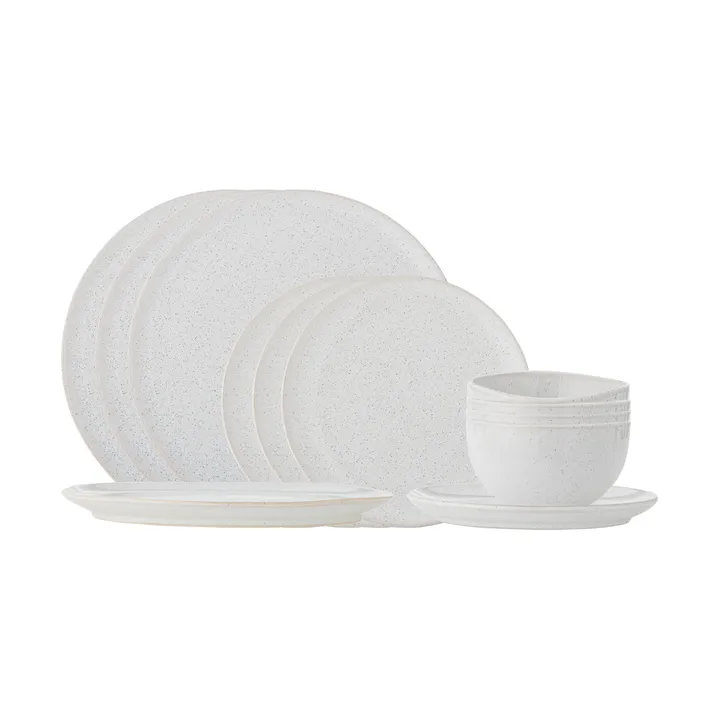 Addison dinnerware set 12 pieces - White - Bloomingville