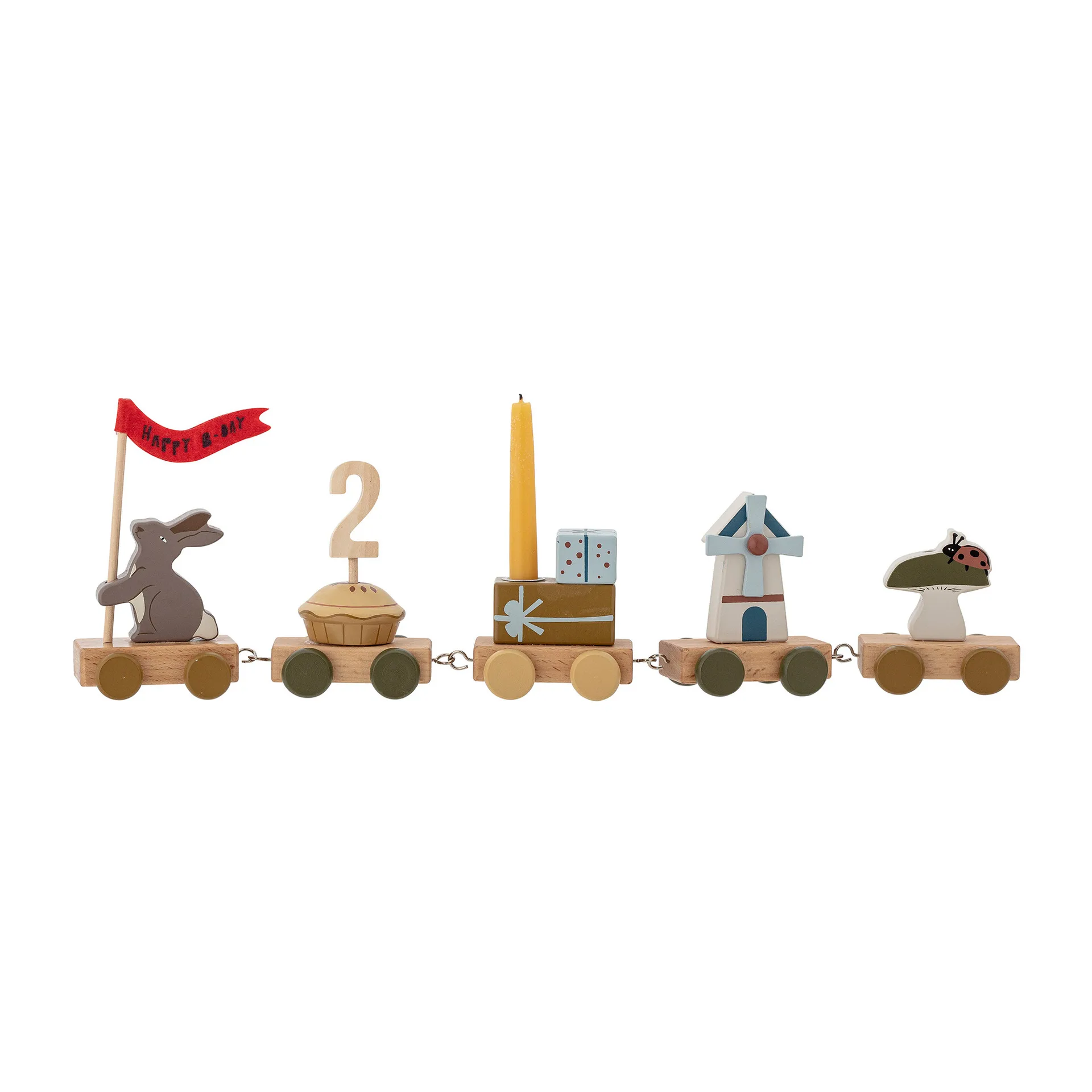 Alfi birthday train 39 cm, Brown Bloomingville