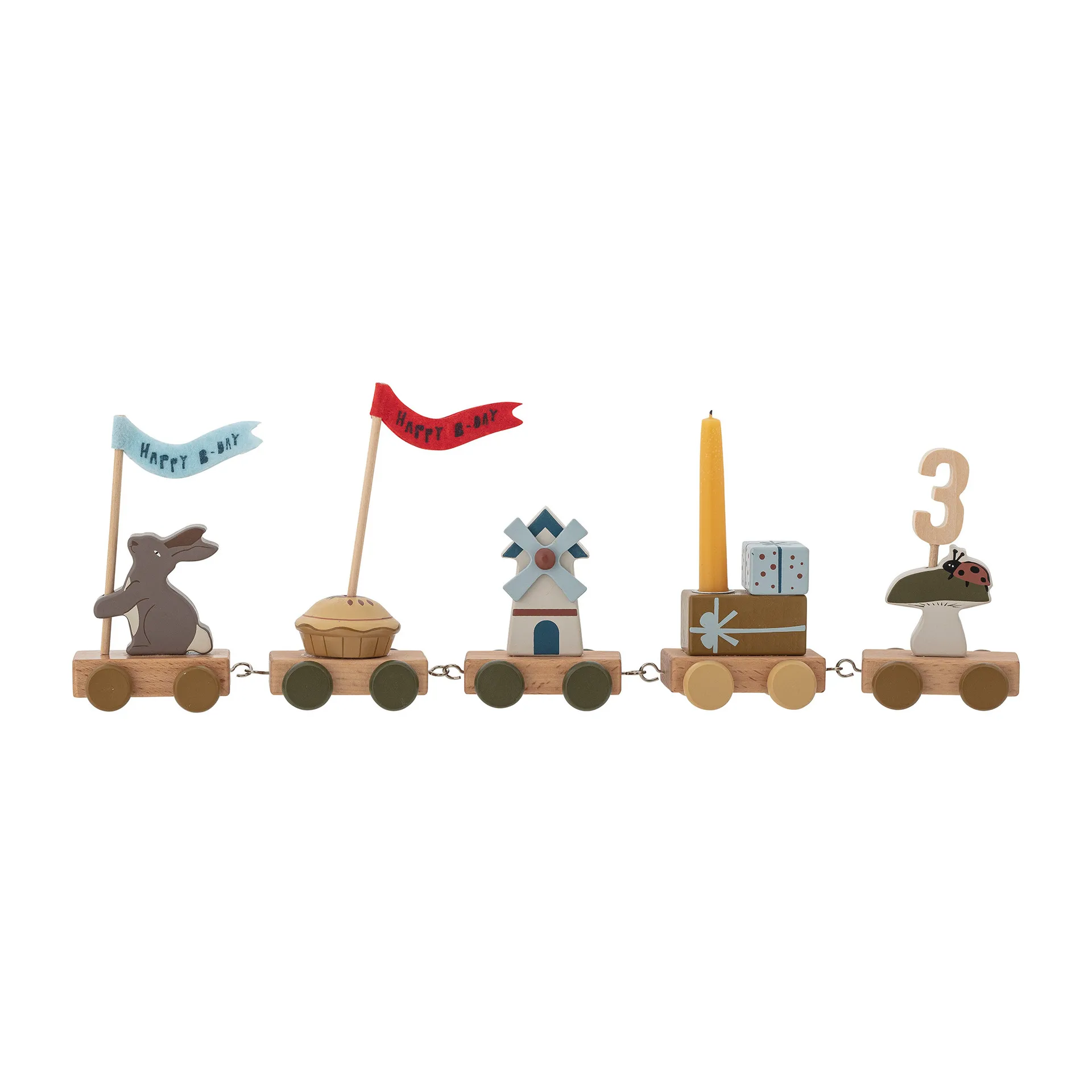 Alfi birthday train 39 cm, Brown Bloomingville