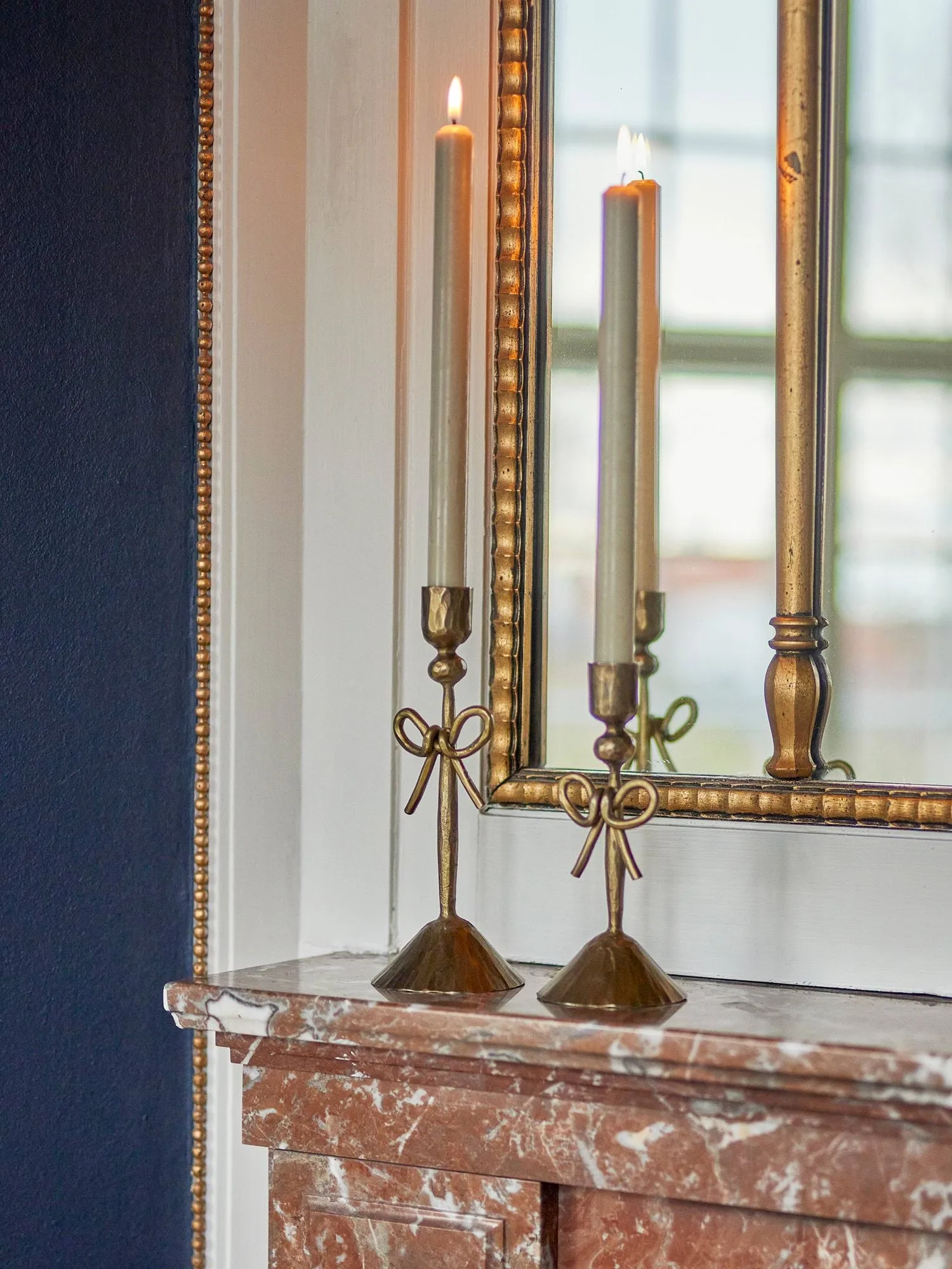Arc candle holder, Brass, 2 pieces, Ø9 cm Bloomingville