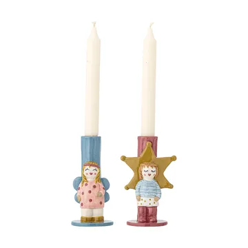 Bisby candlestick - Blue-pink, 2 pieces, 15 cm - Bloomingville