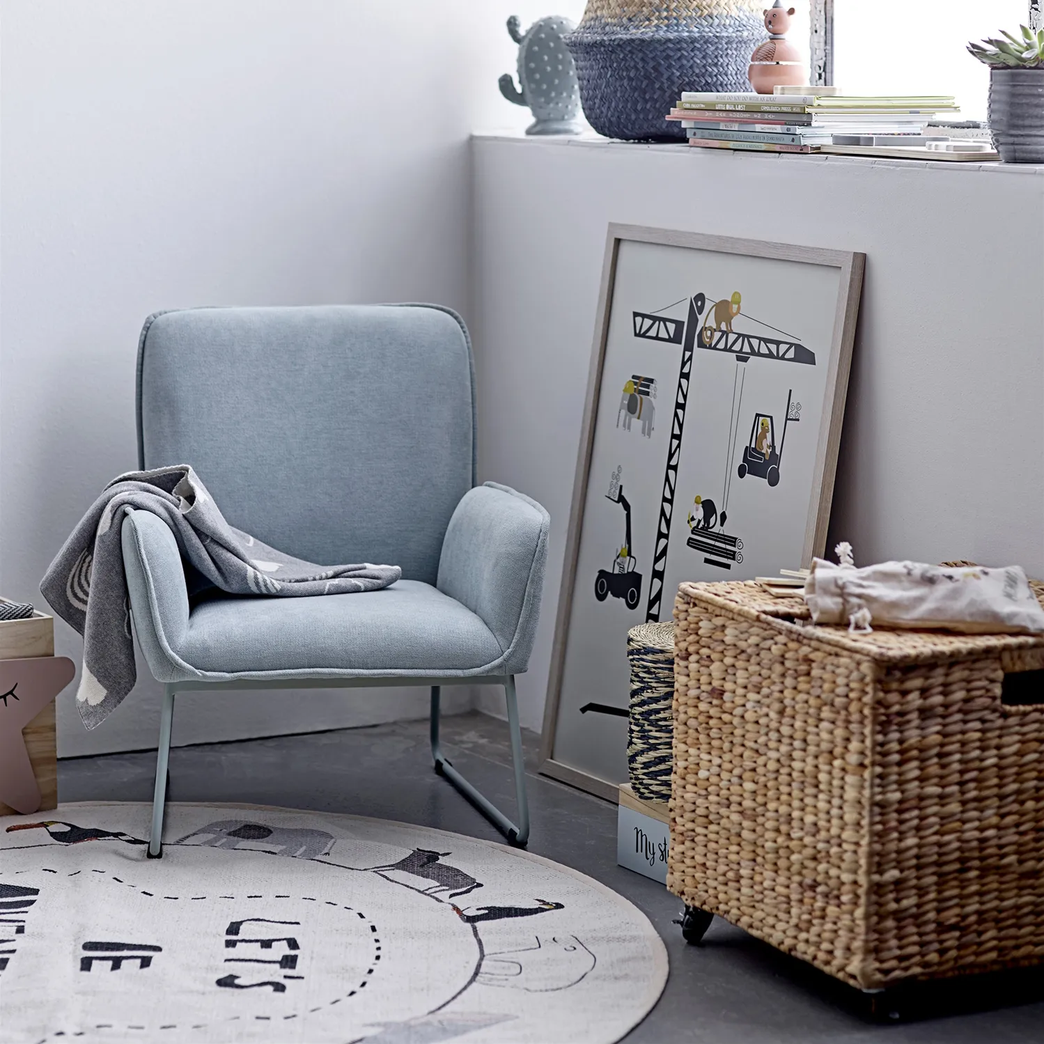 Bloomingville rug Ø130 cm, Multi Bloomingville