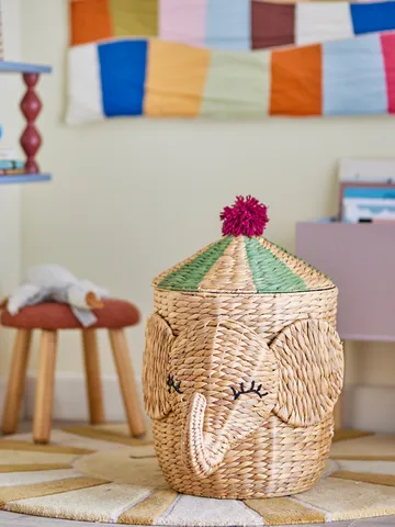 Bobo basket with lid 35x50 cm - Natural - Bloomingville