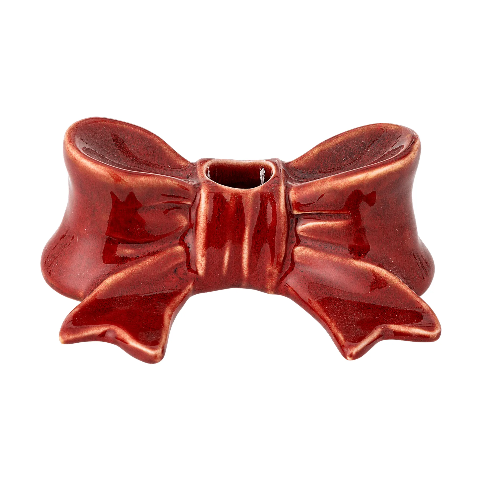 Bow candle holder, Red, 11.5 cm Bloomingville