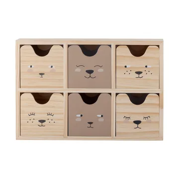 Calle bookshelf small 6 drawers 27x18 cm - Natural - Bloomingville
