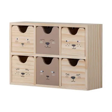 Calle bookshelf small 6 drawers 27x18 cm - Natural - Bloomingville