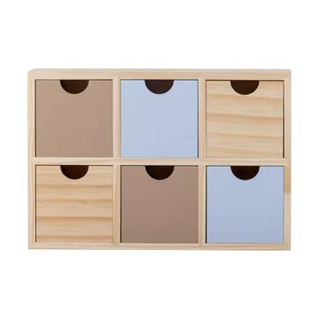 Calle bookshelf small 6 drawers 27x18 cm - Natural - Bloomingville