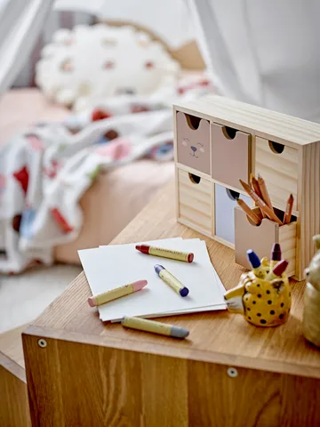 Calle bookshelf small 6 drawers 27x18 cm - Natural - Bloomingville