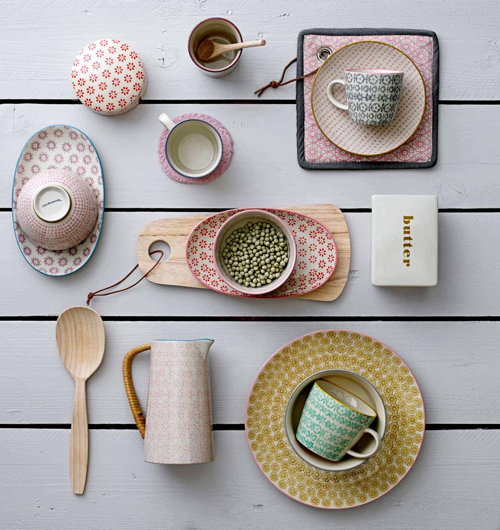 Carla mug, Multi, 4-pack Bloomingville